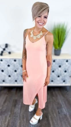 The ZigZag Stripe Coral Sought After Dress [NO RETURNS] DRESSES