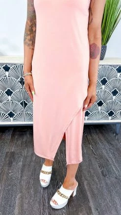 The ZigZag Stripe Coral Sought After Dress [NO RETURNS] DRESSES