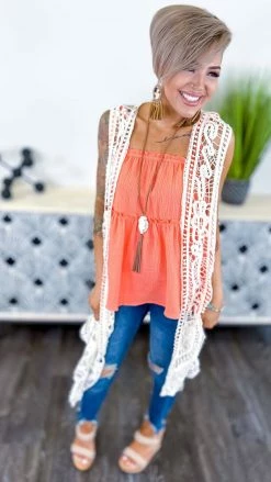 The ZigZag Stripe Coral Sunny Forecast Tank [NO RETURNS]