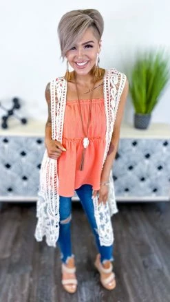 The ZigZag Stripe Coral Sunny Forecast Tank [NO RETURNS]