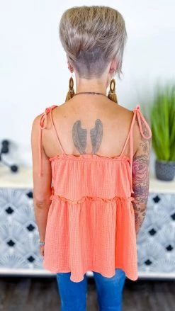 The ZigZag Stripe Coral Sunny Forecast Tank [NO RETURNS]