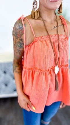 The ZigZag Stripe Coral Sunny Forecast Tank [NO RETURNS]