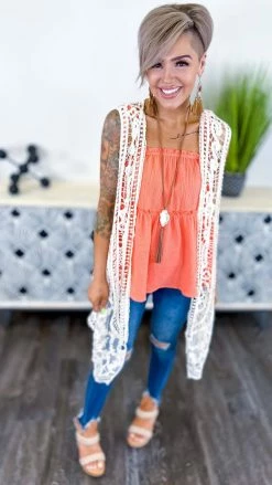 The ZigZag Stripe Coral Sunny Forecast Tank [NO RETURNS]