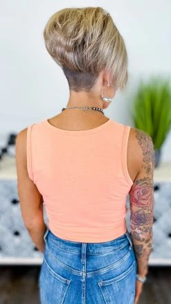 Zenana TOPS & TUNICS Coral Twisted Feelings Tank [NO RETURNS]