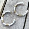 Southern Grace Cream Take Me To Bali Hoop Earrings