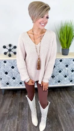 The ZigZag Stripe TOPS & TUNICS Cream Weekly Flavor Sweater