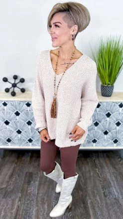 The ZigZag Stripe TOPS & TUNICS Cream Weekly Flavor Sweater