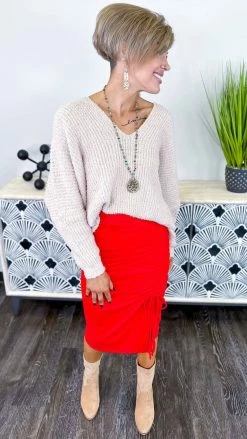 The ZigZag Stripe TOPS & TUNICS Cream Weekly Flavor Sweater