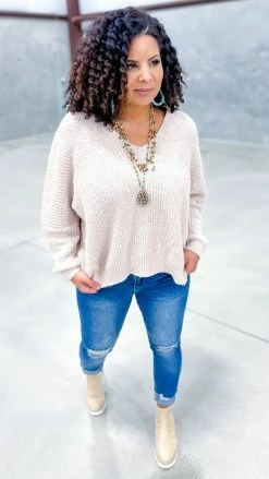 The ZigZag Stripe TOPS & TUNICS Cream Weekly Flavor Sweater