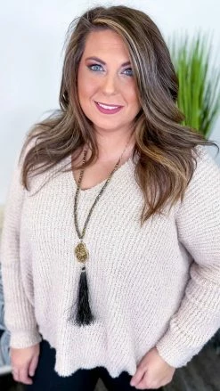 The ZigZag Stripe TOPS & TUNICS Cream Weekly Flavor Sweater