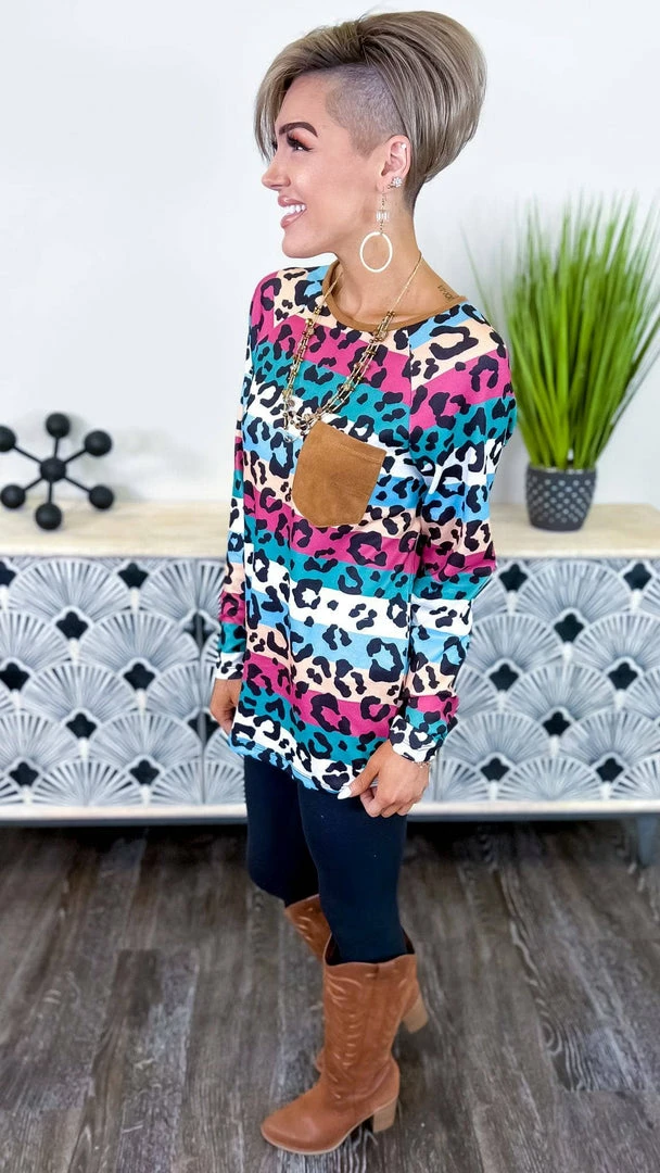 The ZigZag Stripe Cue The Cozy Top TOPS & TUNICS