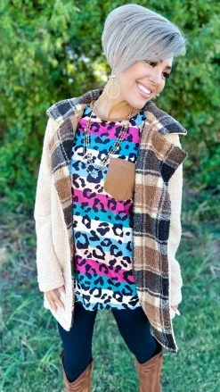 The ZigZag Stripe Cue The Cozy Top TOPS & TUNICS