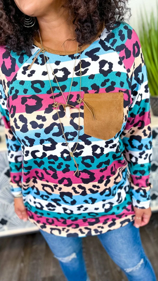 The ZigZag Stripe Cue The Cozy Top TOPS & TUNICS