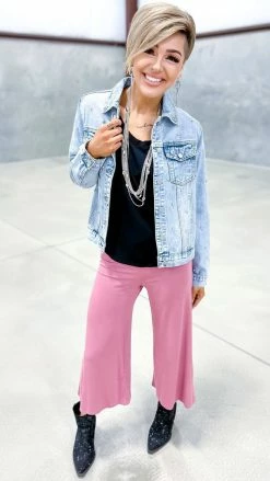 The ZigZag Stripe Dark Mauve Casual Gaucho Pants [NO RETURNS]