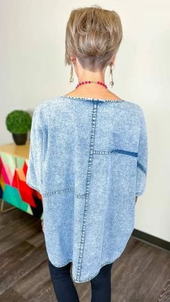 Zenana TOPS & TUNICS Denim Dreams Top