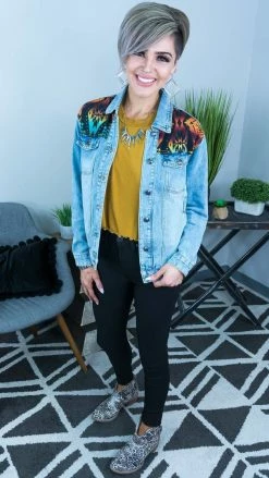 Crazy Train Denver Days Denim Jacket OUTERWEAR