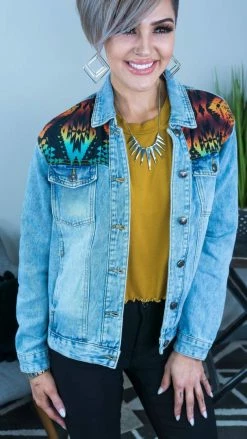 Crazy Train Denver Days Denim Jacket OUTERWEAR