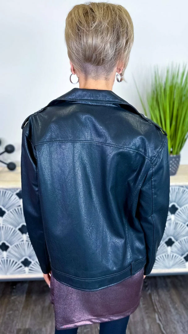 White Birch Dignified Demeanor Moto Jacket OUTERWEAR