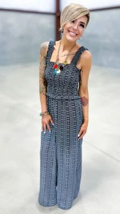 The ZigZag Stripe Dinner Date Jumpsuit JUMPSUITS & ROMPERS