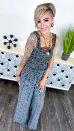 The ZigZag Stripe Dinner Date Jumpsuit JUMPSUITS & ROMPERS