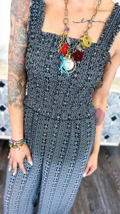 The ZigZag Stripe Dinner Date Jumpsuit JUMPSUITS & ROMPERS