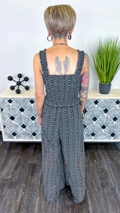 The ZigZag Stripe Dinner Date Jumpsuit JUMPSUITS & ROMPERS