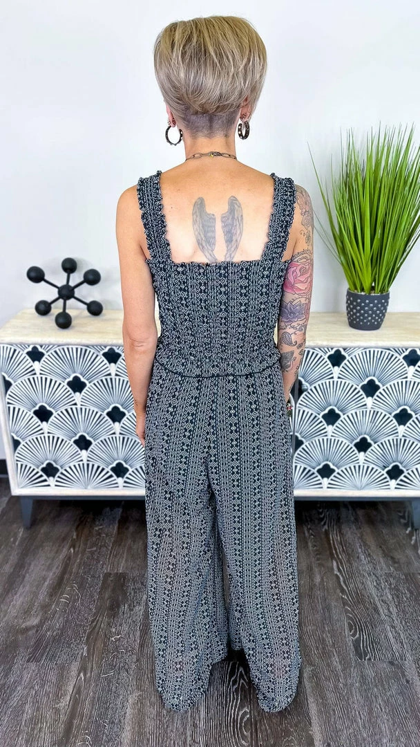 The ZigZag Stripe Dinner Date Jumpsuit JUMPSUITS & ROMPERS