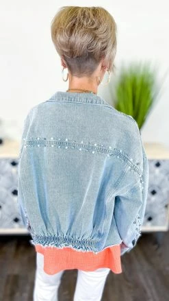BiBi Distressed Beaded Jacket