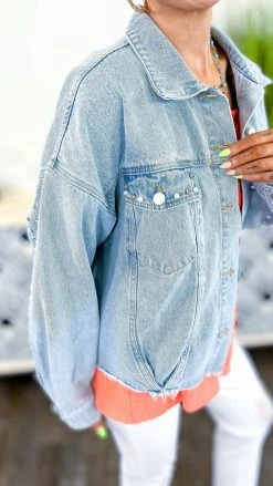 BiBi Distressed Beaded Jacket