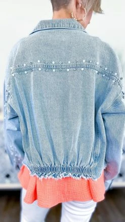 BiBi Distressed Beaded Jacket