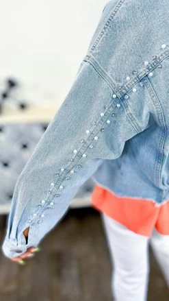 BiBi Distressed Beaded Jacket