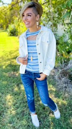 The ZigZag Stripe Everyday Possibility Top [NO RETURNS]