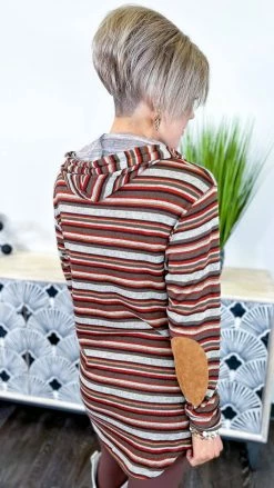 The ZigZag Stripe TOPS & TUNICS Fall Hike Hoodie