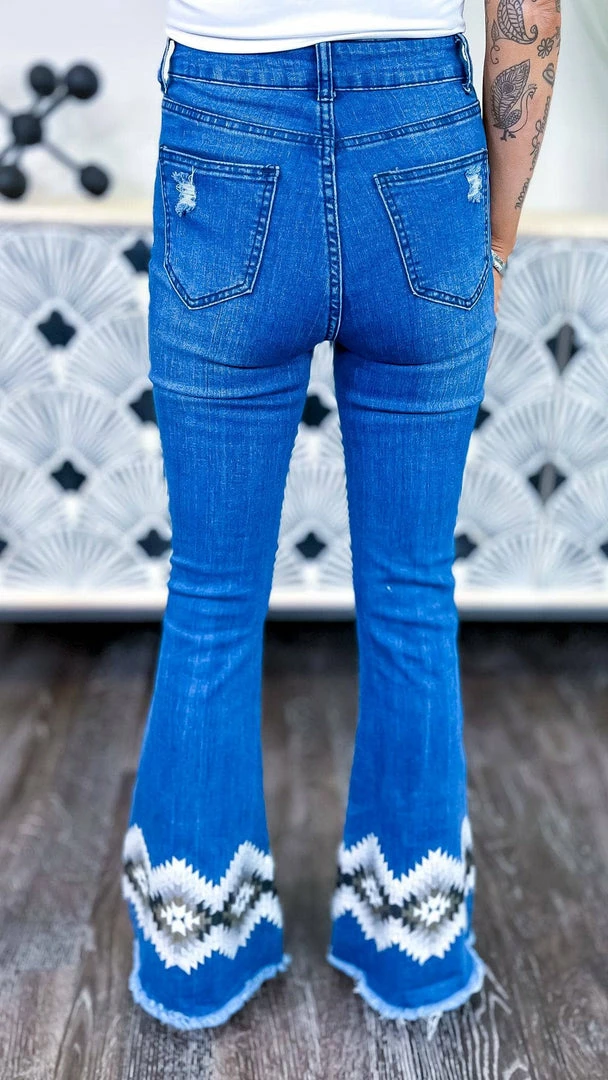 Crazy Train Fancy Flare Jeans BOTTOMS