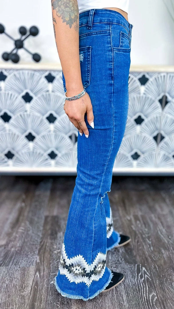 Crazy Train Fancy Flare Jeans BOTTOMS
