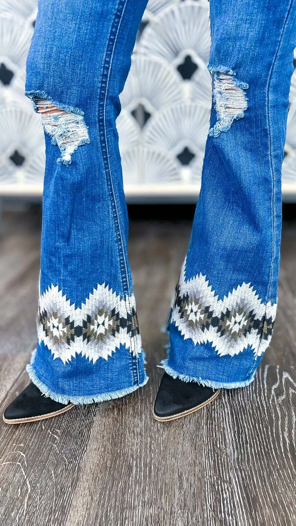 Crazy Train Fancy Flare Jeans BOTTOMS