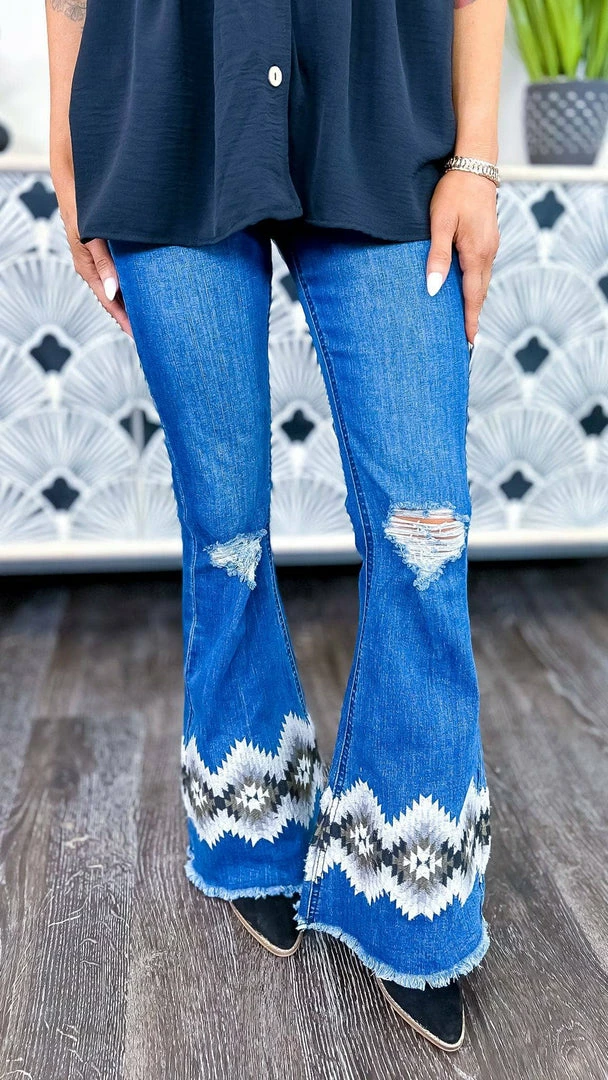 Crazy Train Fancy Flare Jeans BOTTOMS