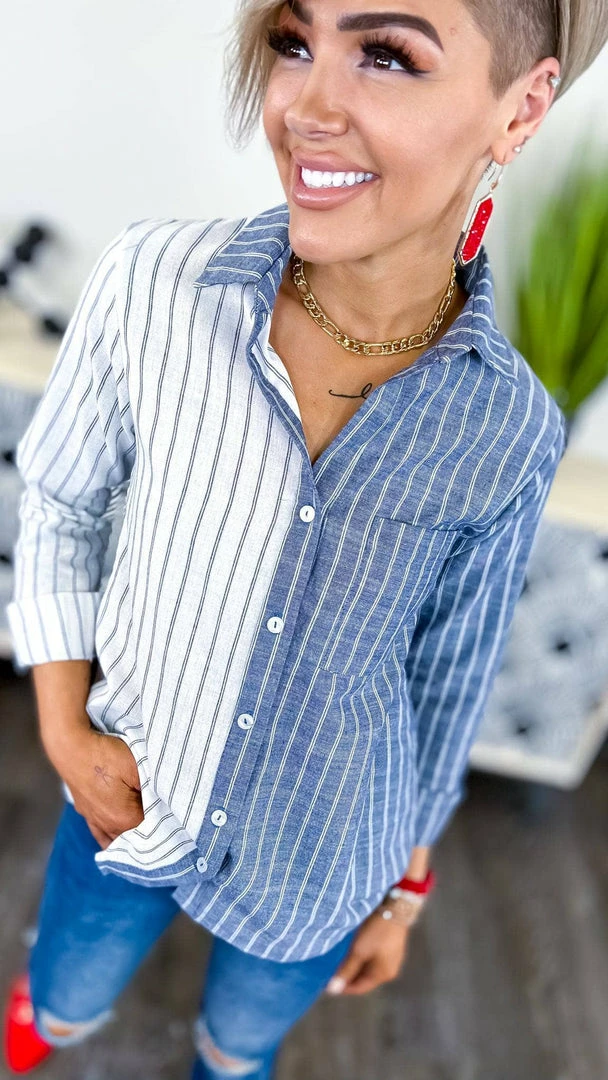 The ZigZag Stripe TOPS & TUNICS Fashion Society Top