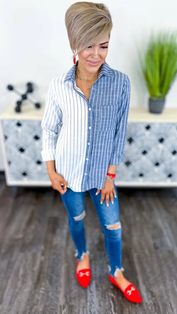 The ZigZag Stripe TOPS & TUNICS Fashion Society Top