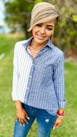 The ZigZag Stripe TOPS & TUNICS Fashion Society Top