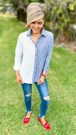 The ZigZag Stripe TOPS & TUNICS Fashion Society Top