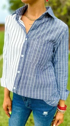 The ZigZag Stripe TOPS & TUNICS Fashion Society Top