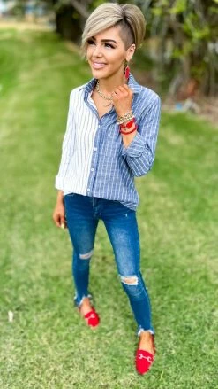 The ZigZag Stripe TOPS & TUNICS Fashion Society Top