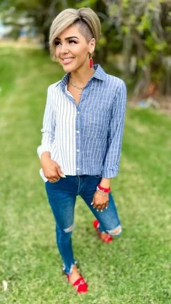 The ZigZag Stripe TOPS & TUNICS Fashion Society Top