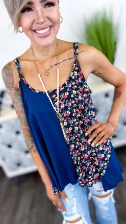 The ZigZag Stripe Finding Solace Tank TOPS & TUNICS