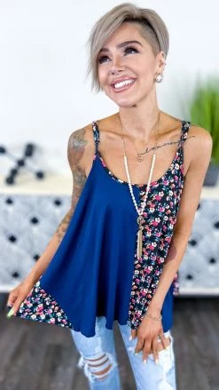 The ZigZag Stripe Finding Solace Tank TOPS & TUNICS