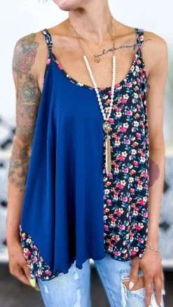 The ZigZag Stripe Finding Solace Tank TOPS & TUNICS