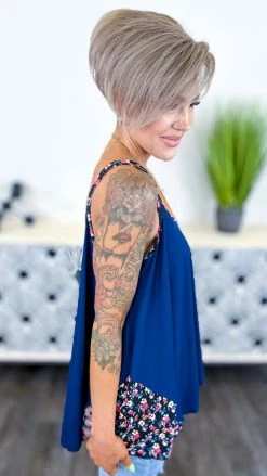 The ZigZag Stripe Finding Solace Tank TOPS & TUNICS