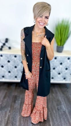 The ZigZag Stripe Floral Hearing Music Jumpsuit JUMPSUITS & ROMPERS