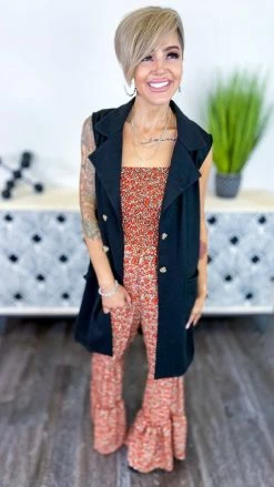 The ZigZag Stripe Floral Hearing Music Jumpsuit JUMPSUITS & ROMPERS